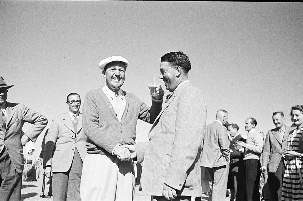 Bobby Locke and Harry Bradshaw at The Open in 1949